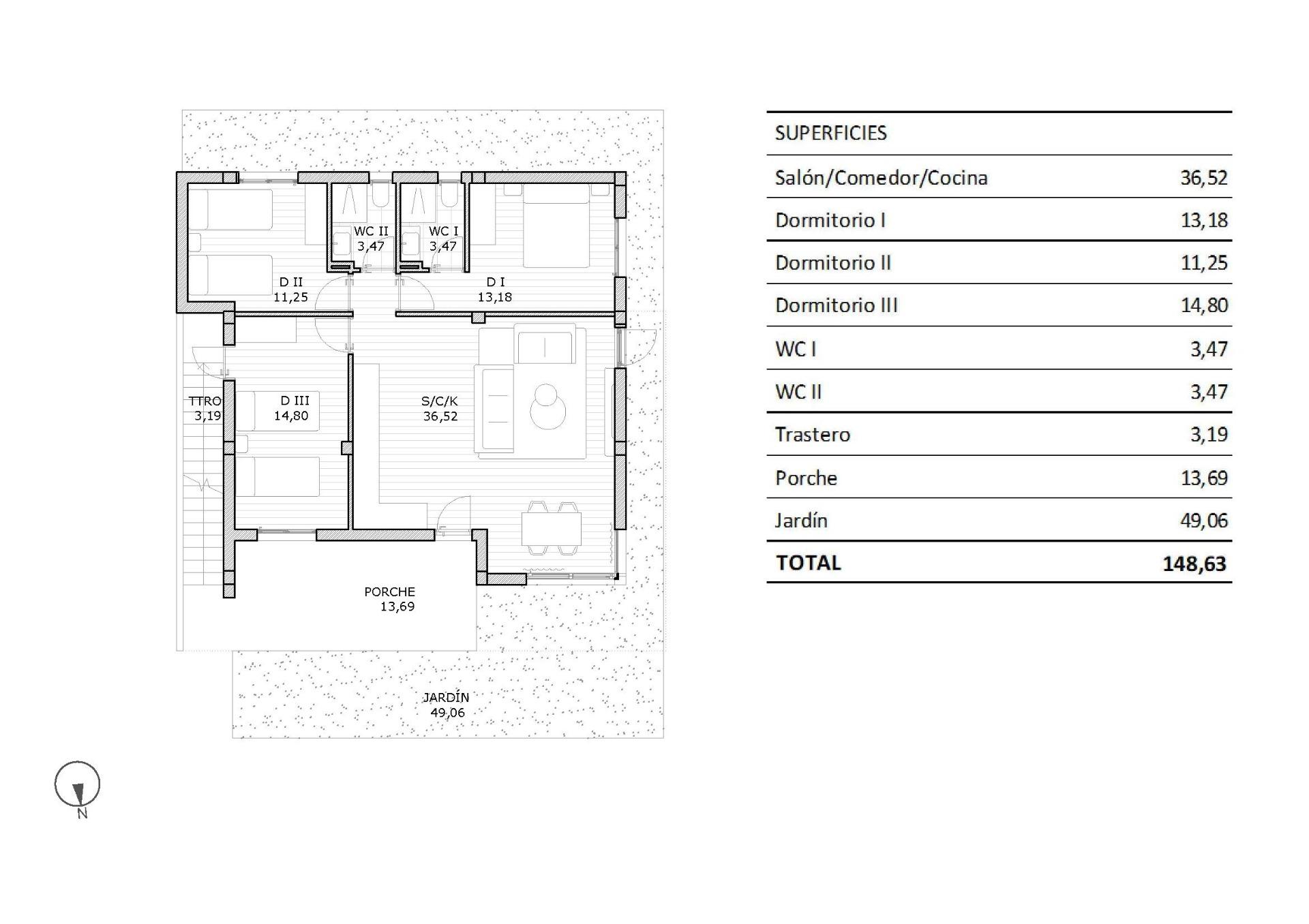 Bungalow en venta en San Miguel de Salinas