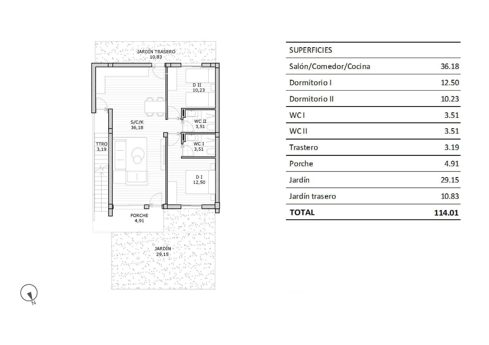 Bungalow for sale in San Miguel de Salinas