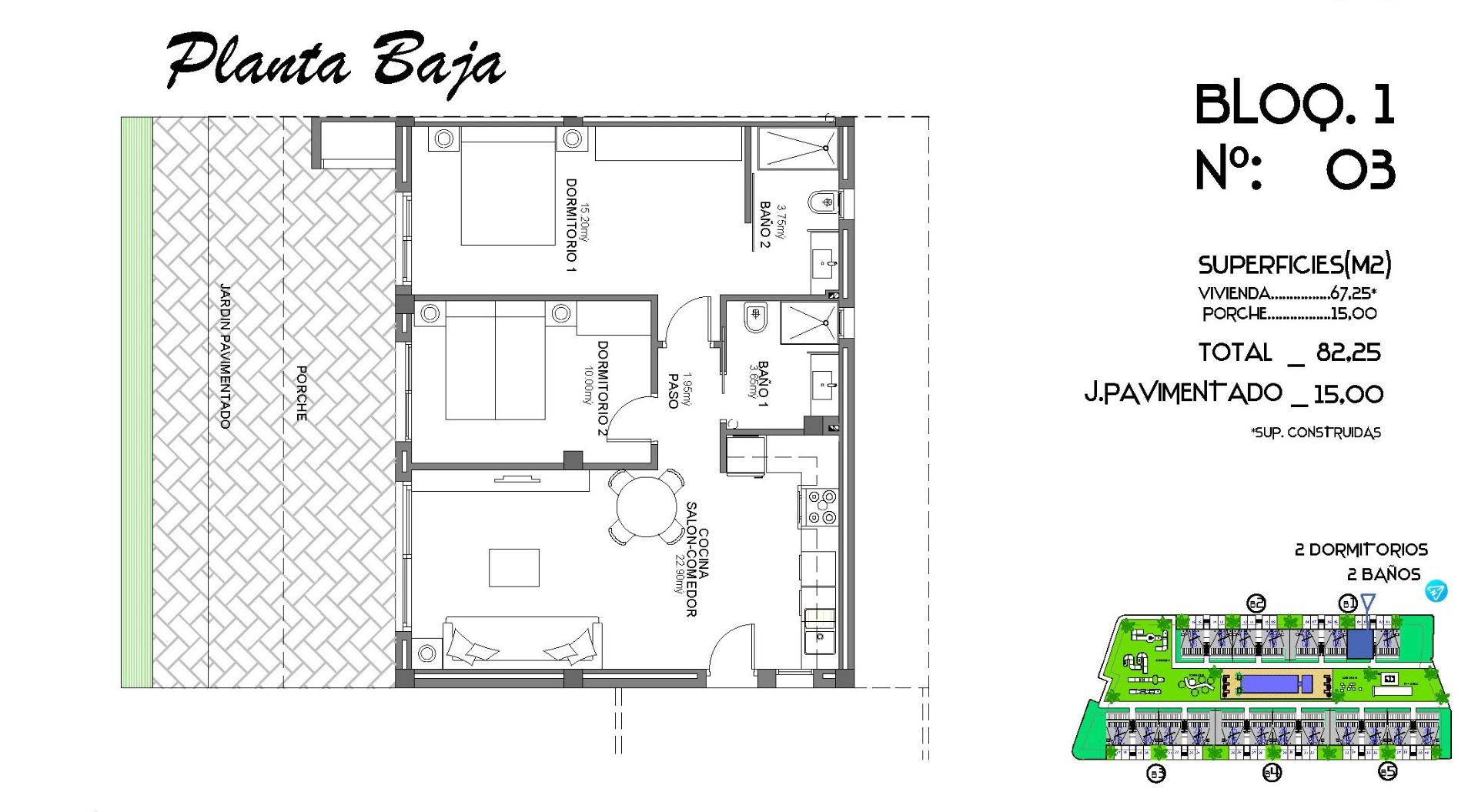 Bungalow en venta en Algorfa